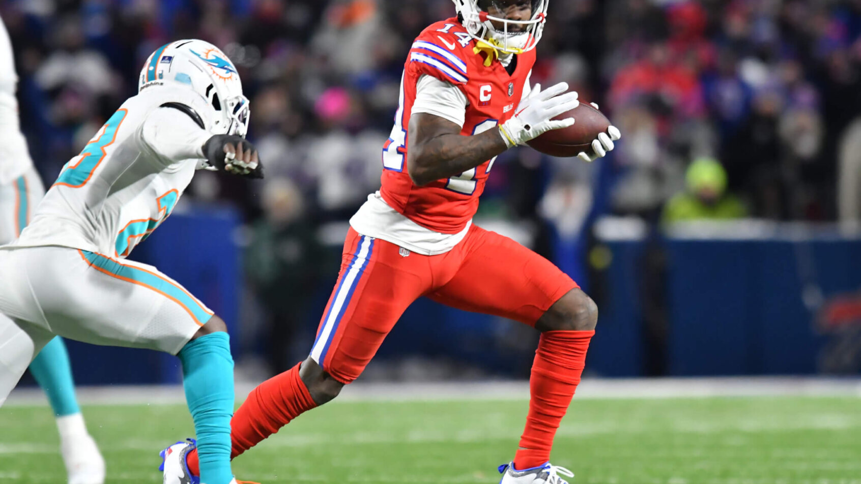 Stefon Diggs yards after the catch versus the Dolphins