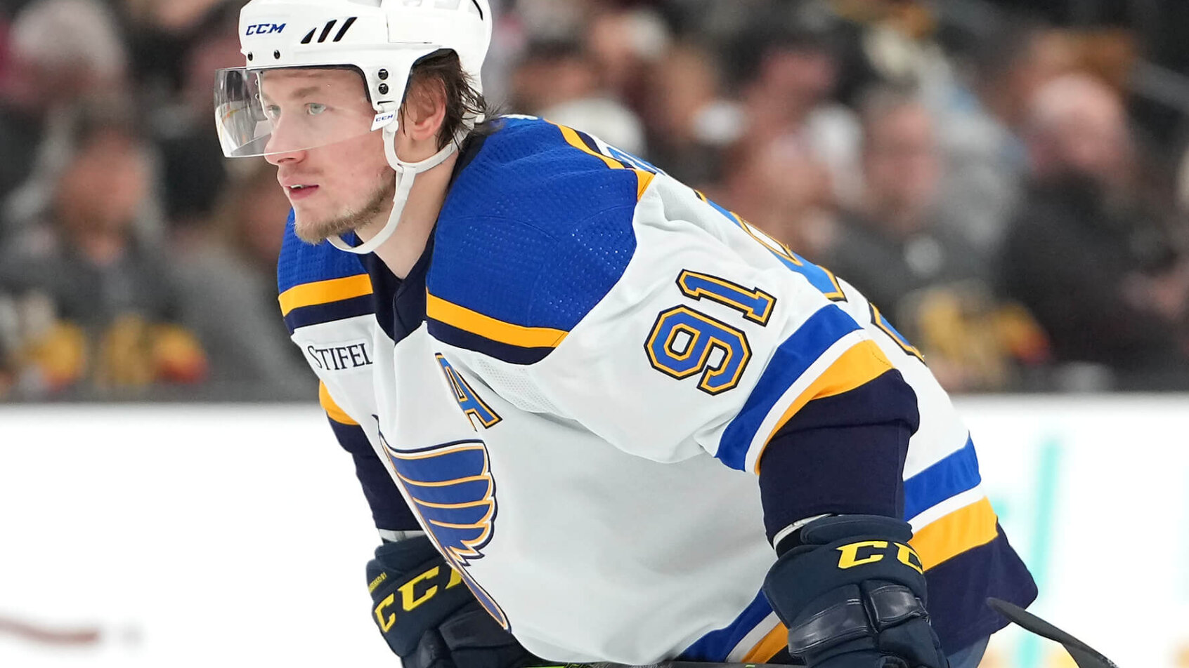 Vladimir Tarasenko gets ready for a draw