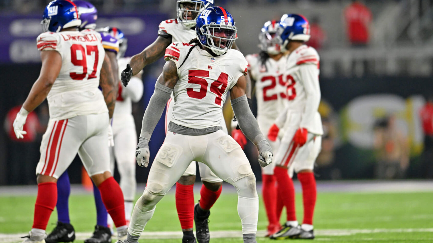 New York Giants celebrating
