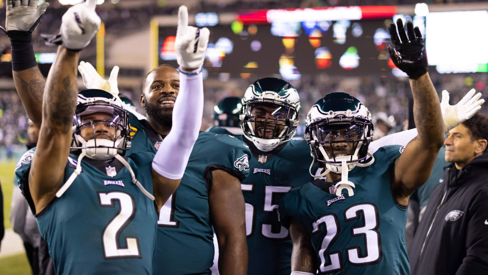Philadelphia Eagles celebrating
