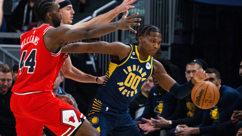 Bennedict Mathurind drives to the hoop versus the Bulls
