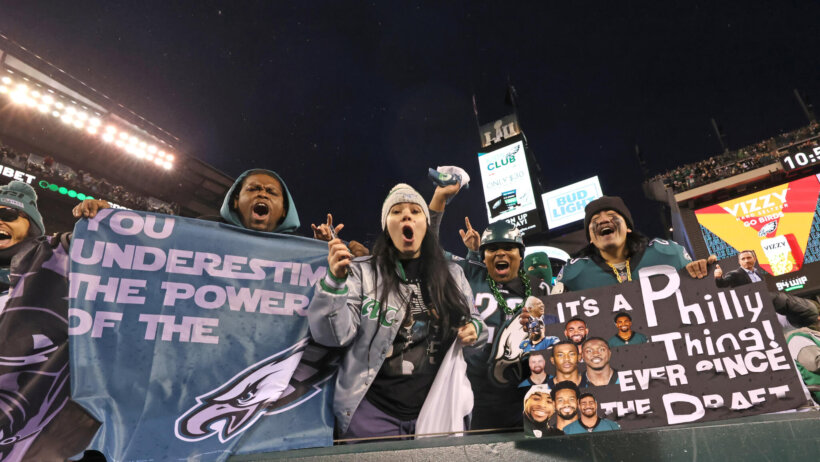 Philadelphia Eagles fans celebrate