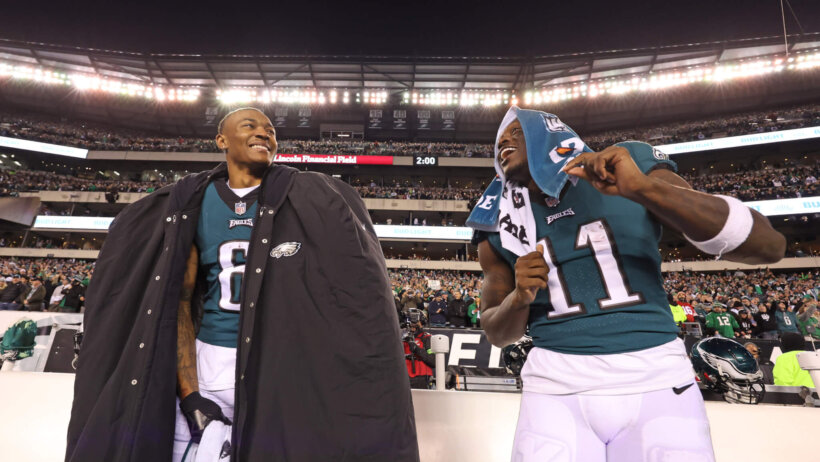 Philadelphia Eagles WRs AJ Brown and DeVonta Smith