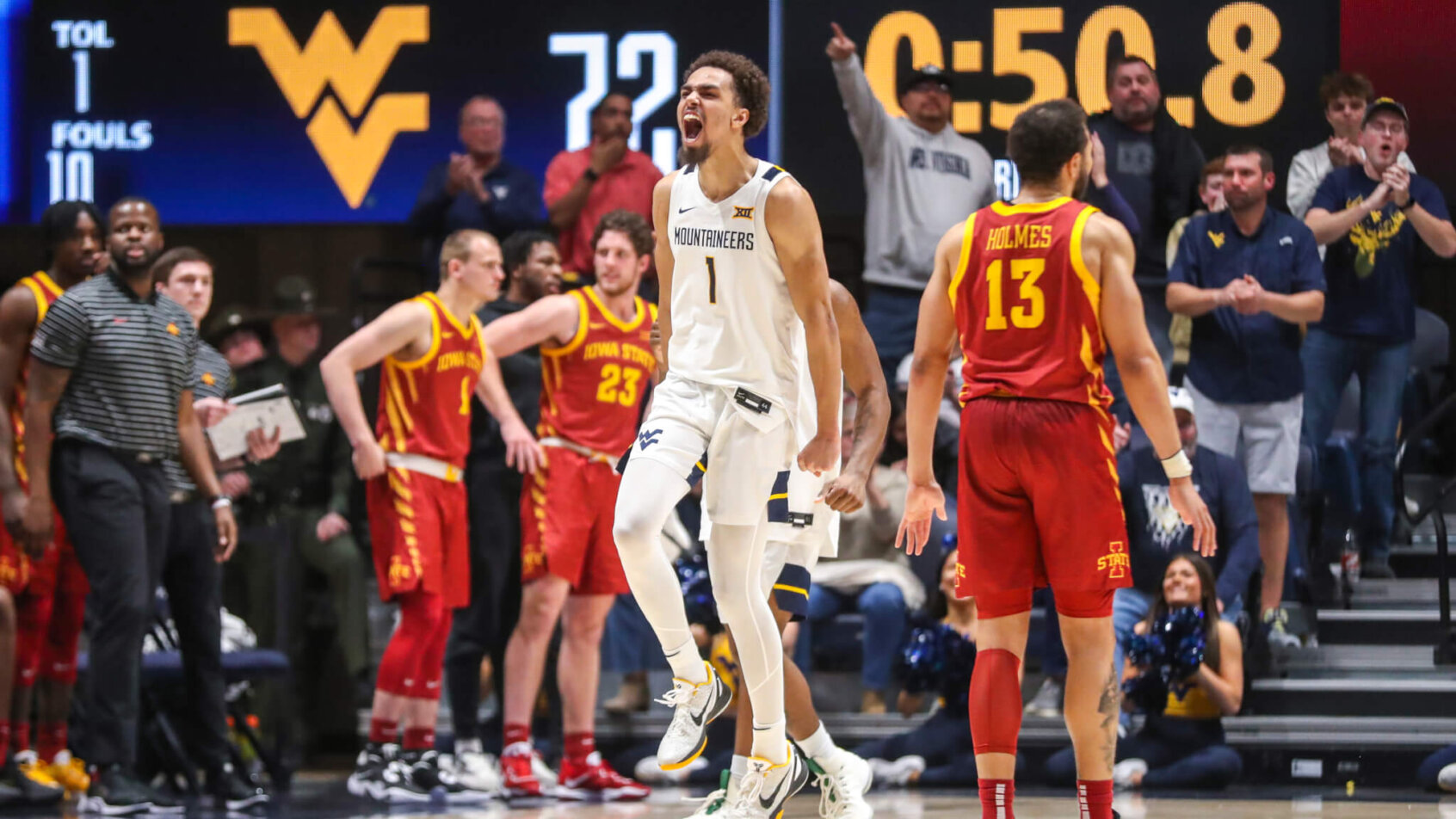 Emmitt Matthews Jr pumped reaction vs Iowa State