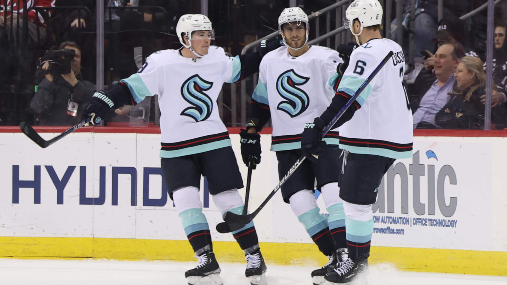 Seattle Kraken celebrating a goal