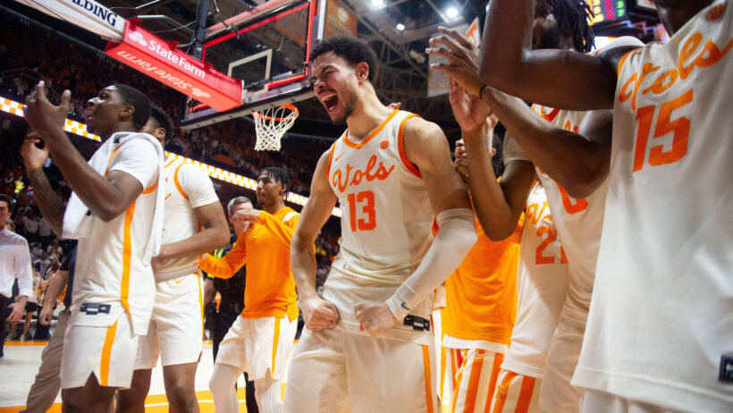 Tennessee player celebrating
