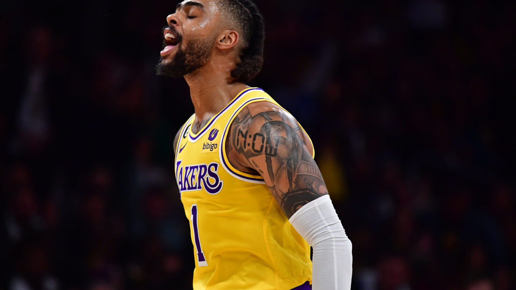 D'Angelo Russell pumped reaction screaming