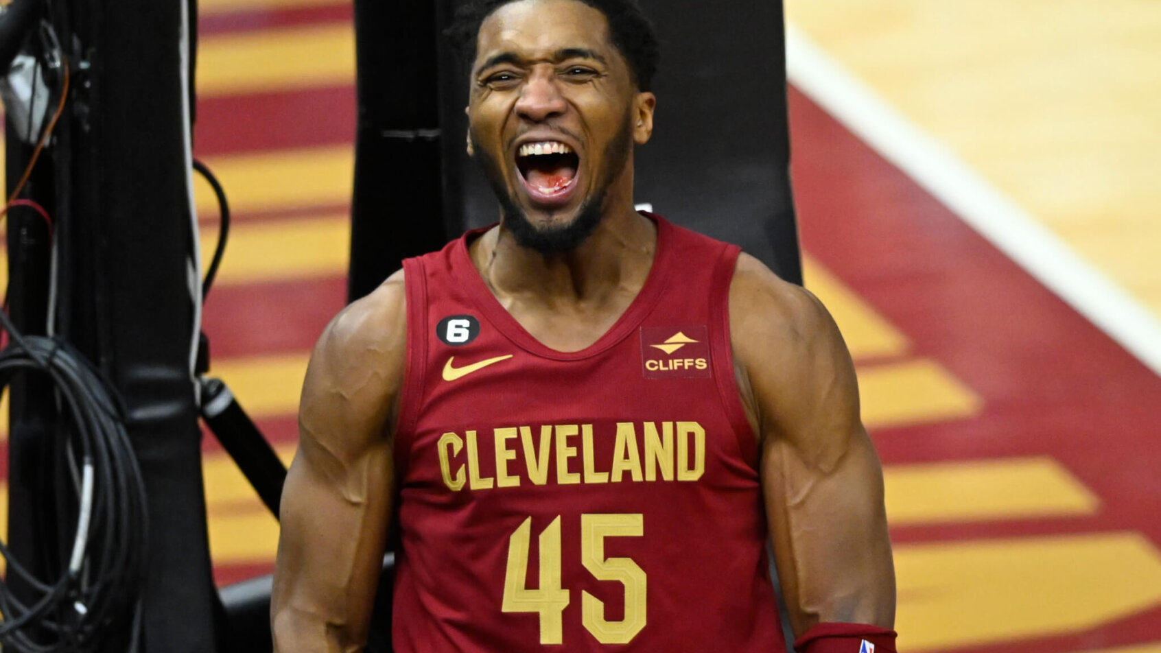 Donovan Mitchell screaming reaction