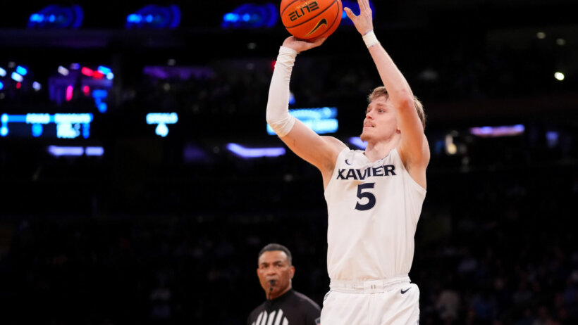 College basketball action.