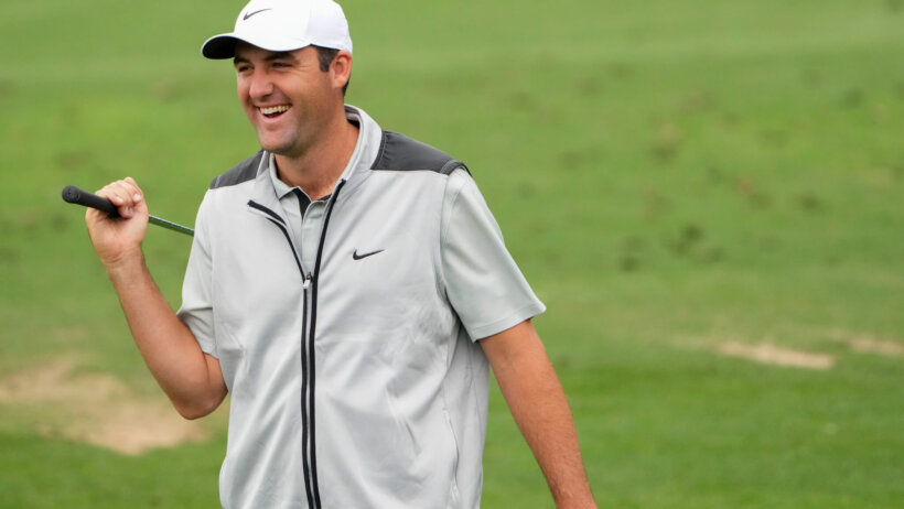 Scottie Scheffler laughing
