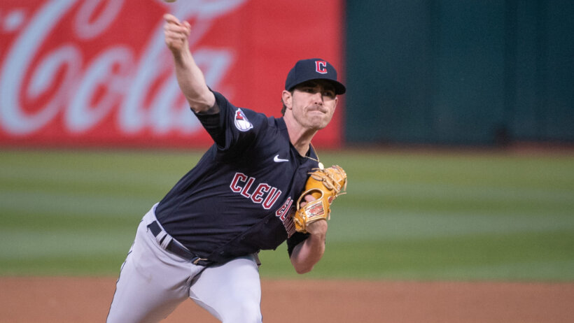 Cleveland Guardians starting pitcher Shane Bieber. Yankees vs Guardians