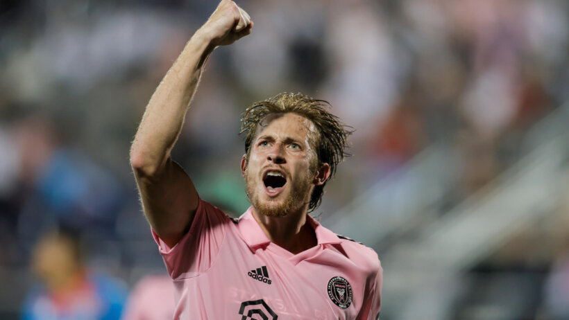 Inter Miami CF defender Ryan Sailor (15) celebrates