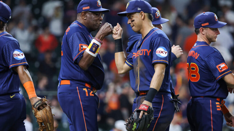 Houston Astros winning celebration