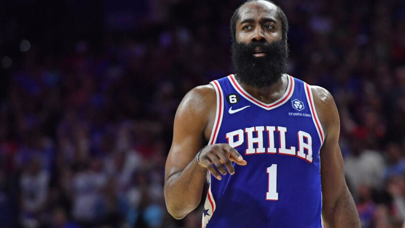 James Harden gesturing