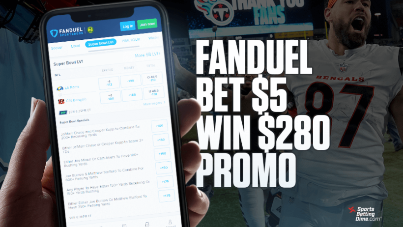 FanDuel Sportsbook Super Bowl Bonus Bet $5 Win $280