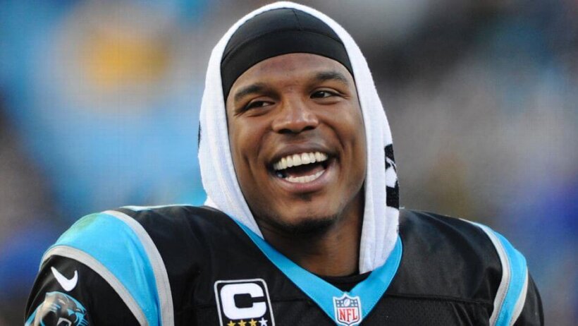 Cam Newton smiling