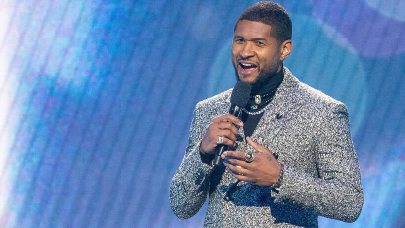 American singer Usher during halftime