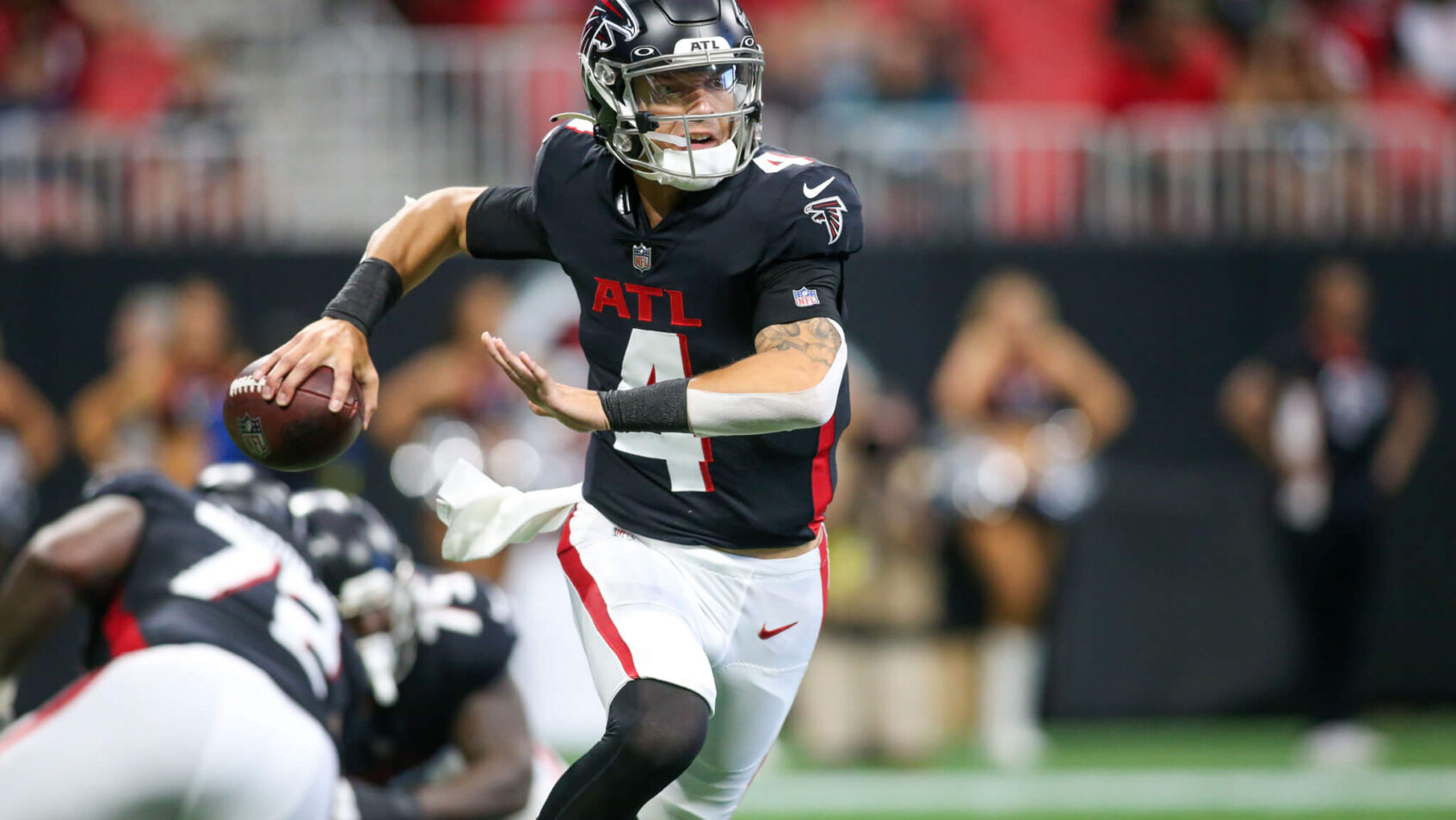Analytics are suggesting that Atlanta Falcons QB Desmond Ridder is due to throw a pick against the Jacksonville Jaguars.