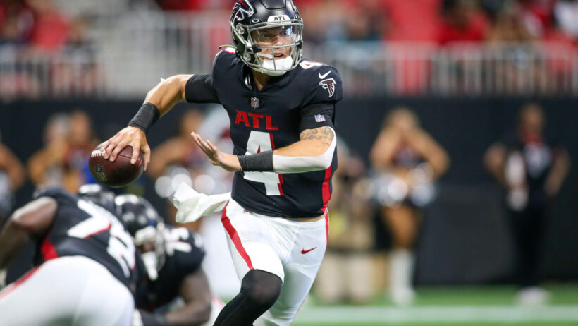 Analytics are suggesting that Atlanta Falcons QB Desmond Ridder is due to throw a pick against the Jacksonville Jaguars.