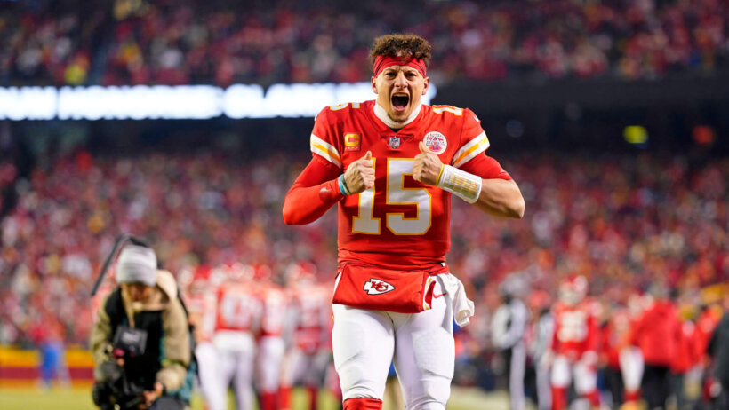 Patrick Mahomes pumped reaction
