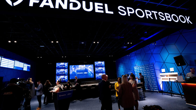 A view of the FanDuel Sportsbook betting area