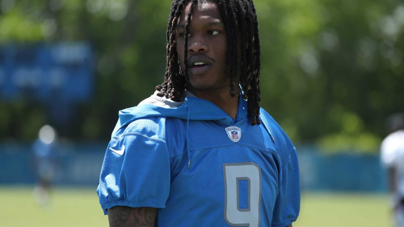 Detroit Lions WR Jameson Williams is sitting out an NFL suspension for gambling