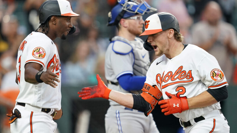 Baltimore Orioles celebration vs Toronto Blue Jays.