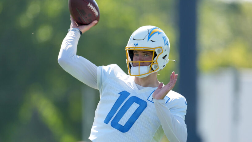 NBC Sports is projecting that Justin Herbert and the longshot Los Angeles Chargers will be Super Bowl champions