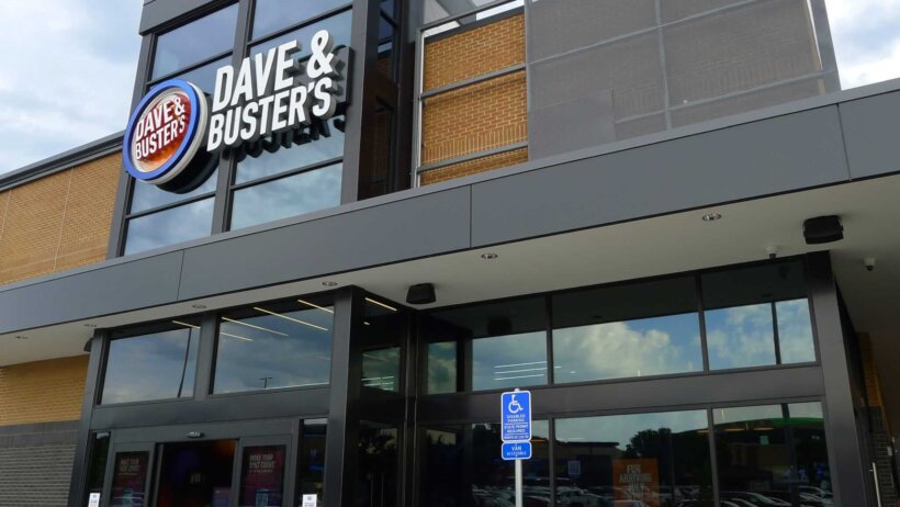 Dave & Buster's sits outside Jordan Creek Town Center in West Des Moines.