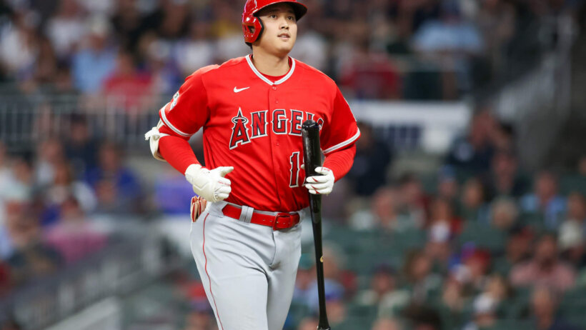 Shohei Ohtani holding bat