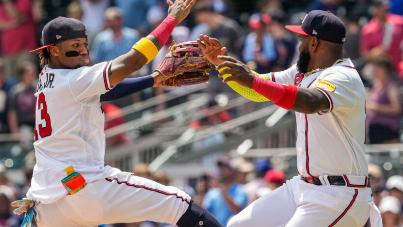Atlanta Braves win celebration.