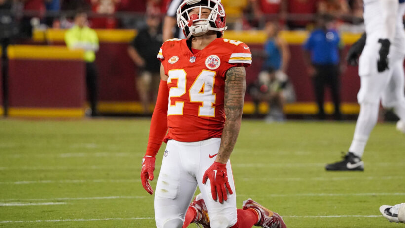 WR Skyy Moore of the 0-1 Kansas City Chiefs is probably considering the NFL trend that only one team ever started 0-2 and won the Super Bowl