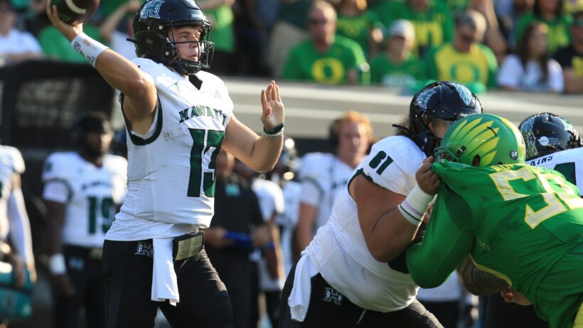 Hawaii and QB Brayden Schager are 6-point home underdogs against San Diego State.