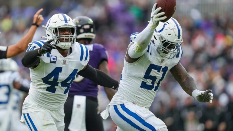 Indianapolis Colts NFL players celebrating