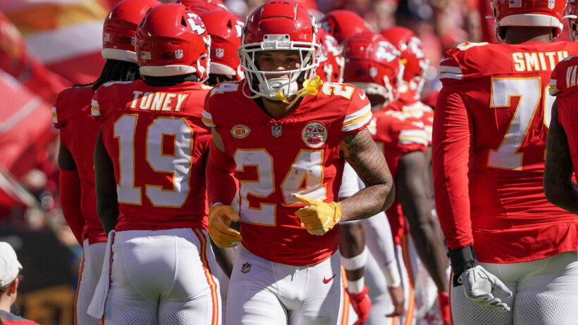 Skyy Moore and his Chiefs teammates.