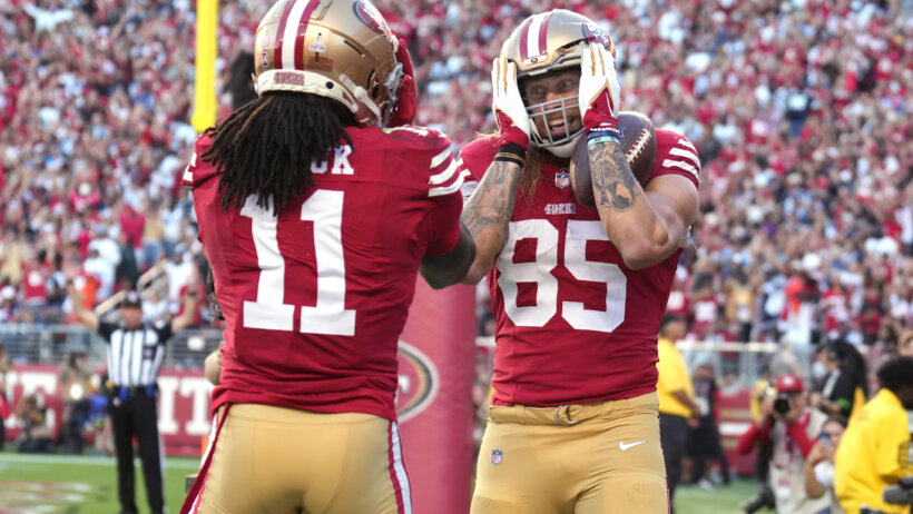 Both Brandon Aiyuk and George Kittle could figure in the 49ers vs Vikings player props for the NFL Week 7 MNF game.