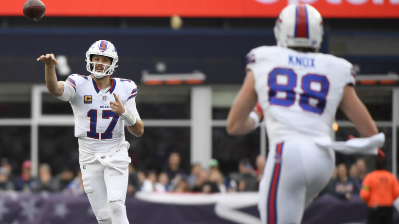 The Buffalo Bills are 8.5-point home favorites over the Tampa Bay Buccaneers in the Week 8 TNF game.