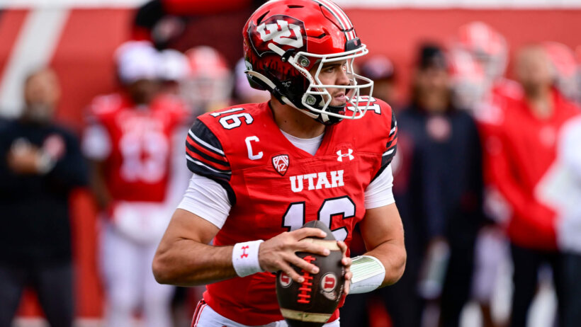 Utah Utes quarterback Bryson Barnes