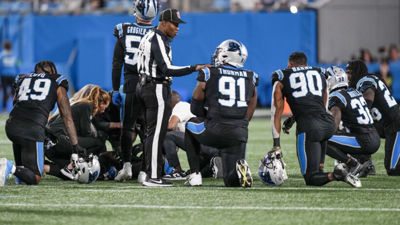 In the Panthers vs Bears injury reports, several Carolina defensive starters are out.