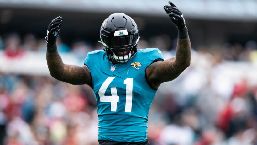 Jacksonville LB Josh Allen is given -125 odds to have over 0.75 sacks in the Bengals vs Jaguars player props for MNF.