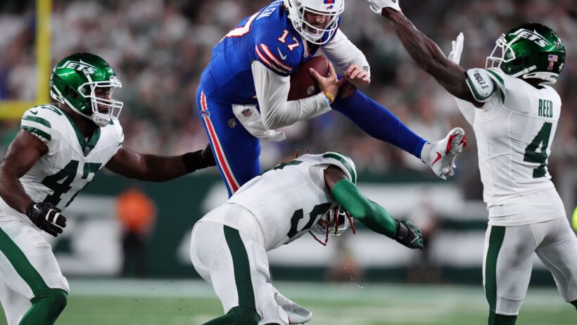 The Bills are 7-point home favorites over the Jets in their NFL Week 11 game.