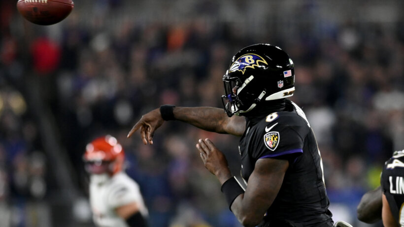 In the Ravens vs Chargers player props, the passing yardage total for Baltimore QB Lamar Jackson is set at 231.5.