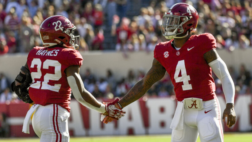 Alabama is a 13.5-road favorite at Auburn in the annual Iron Bowl.