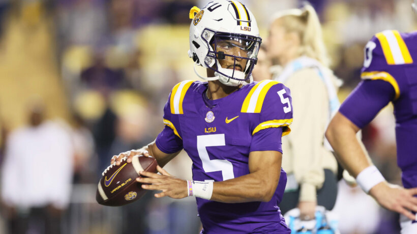 Heisman Trophy contender Jayden Daniels and #14 LSU are 11.5-point home favorites over Texas A&M.