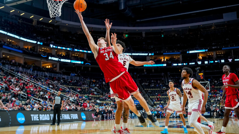 North Carolina State Wolfpack forward Ben Middlebrooks goes for a layup
