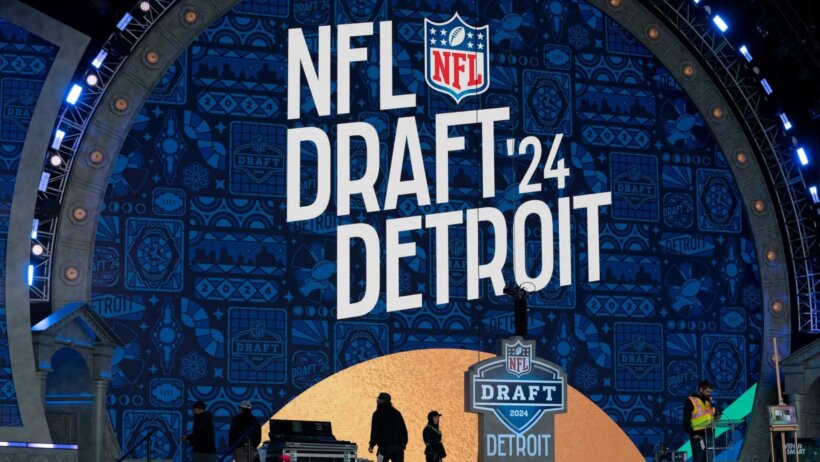 Stage for 2024 NFL Draft in Detroit, Michigan