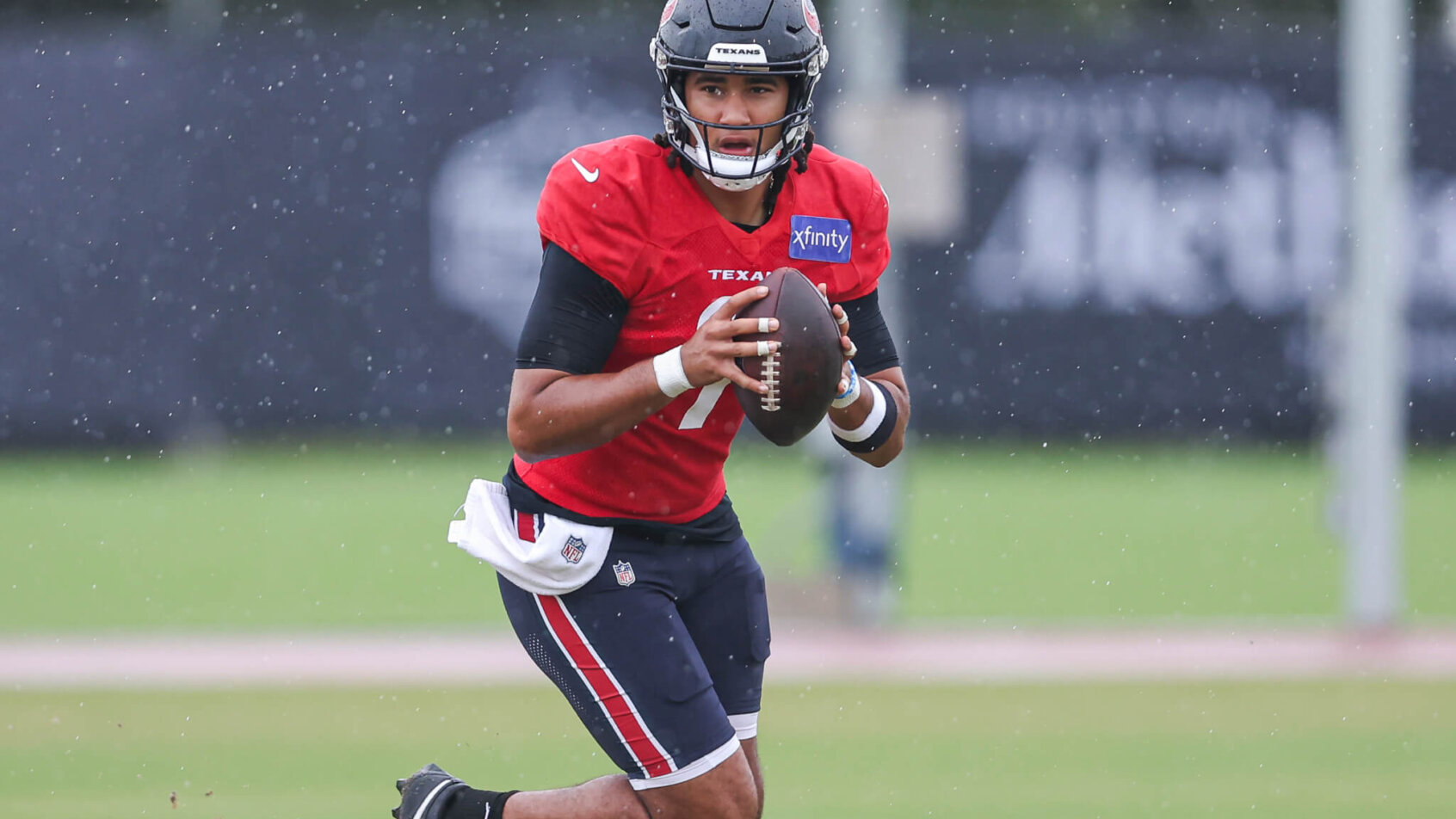 Houston Texans quarterback C.J. Stroud during training camp