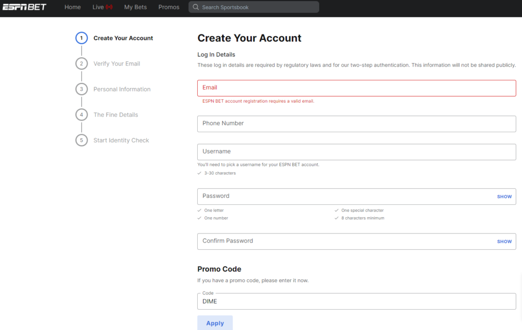 espn bet sign up
