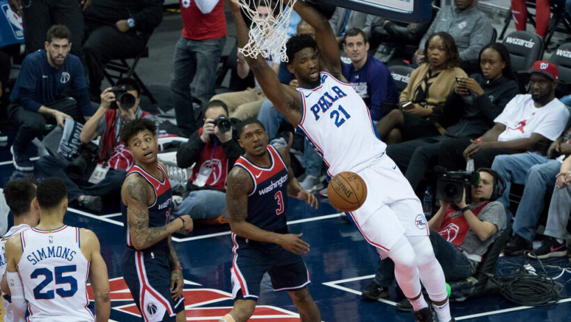 Joel Embiid dunks