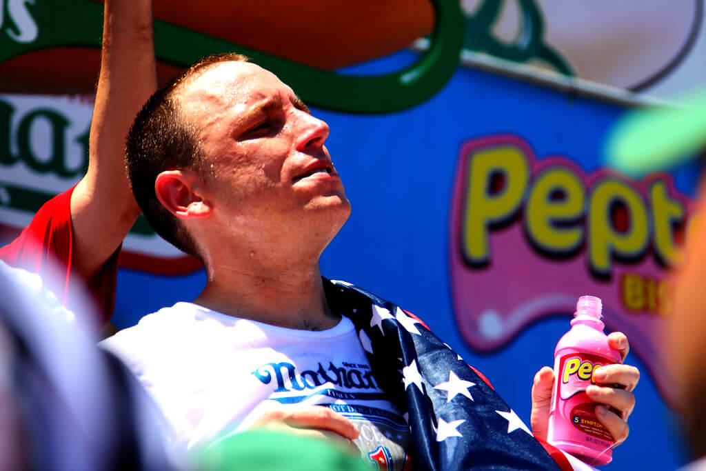 Joey Chestnut after contest